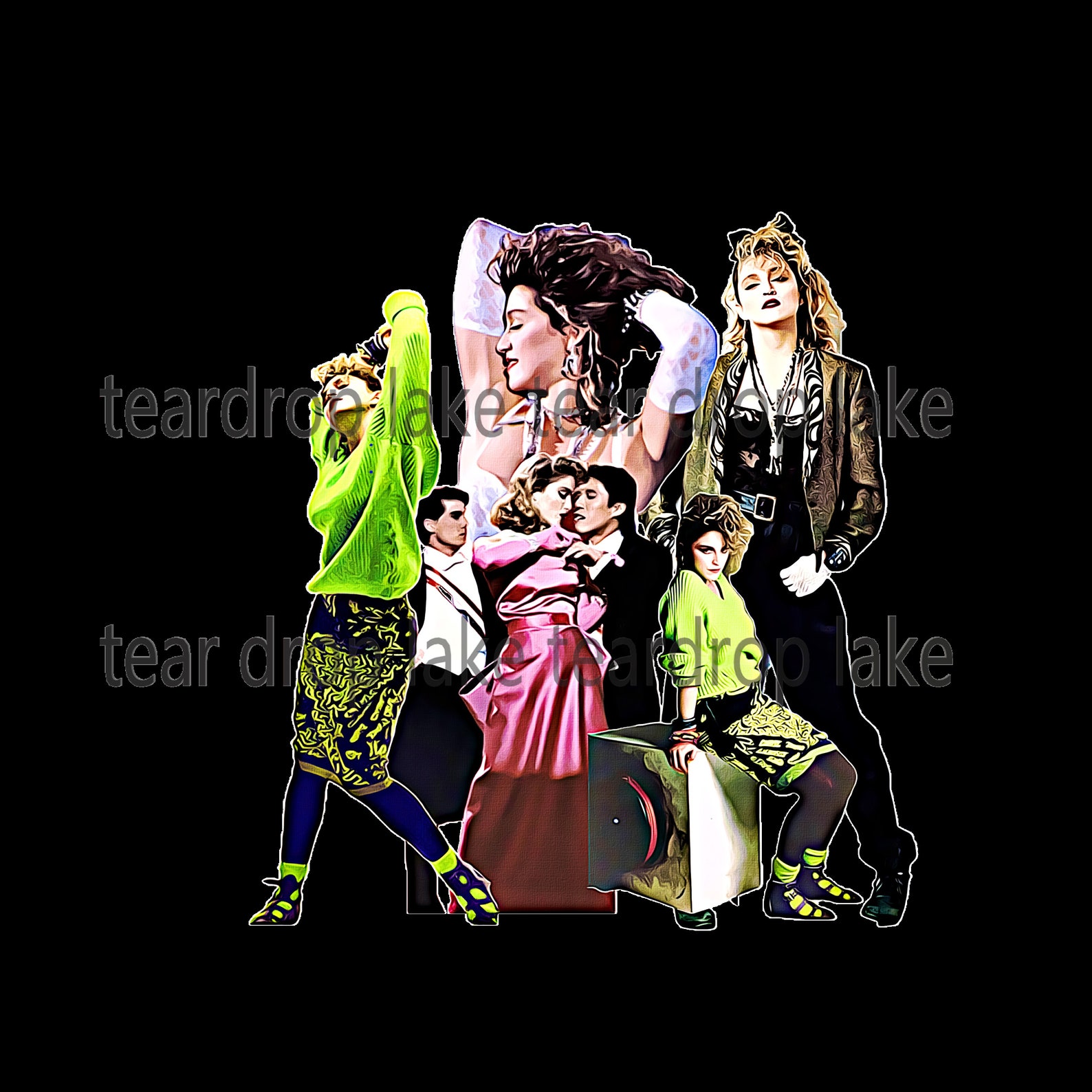 80s Madonna Collage Clip Art Picture PNG/SVG Instant Download | Etsy