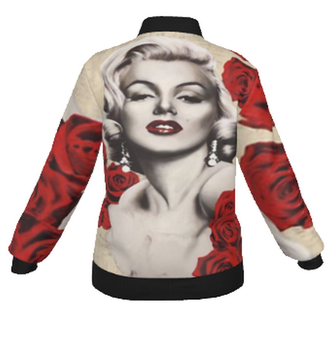Marilyn Monroe roses Bomber Jacket for Women - Etsy