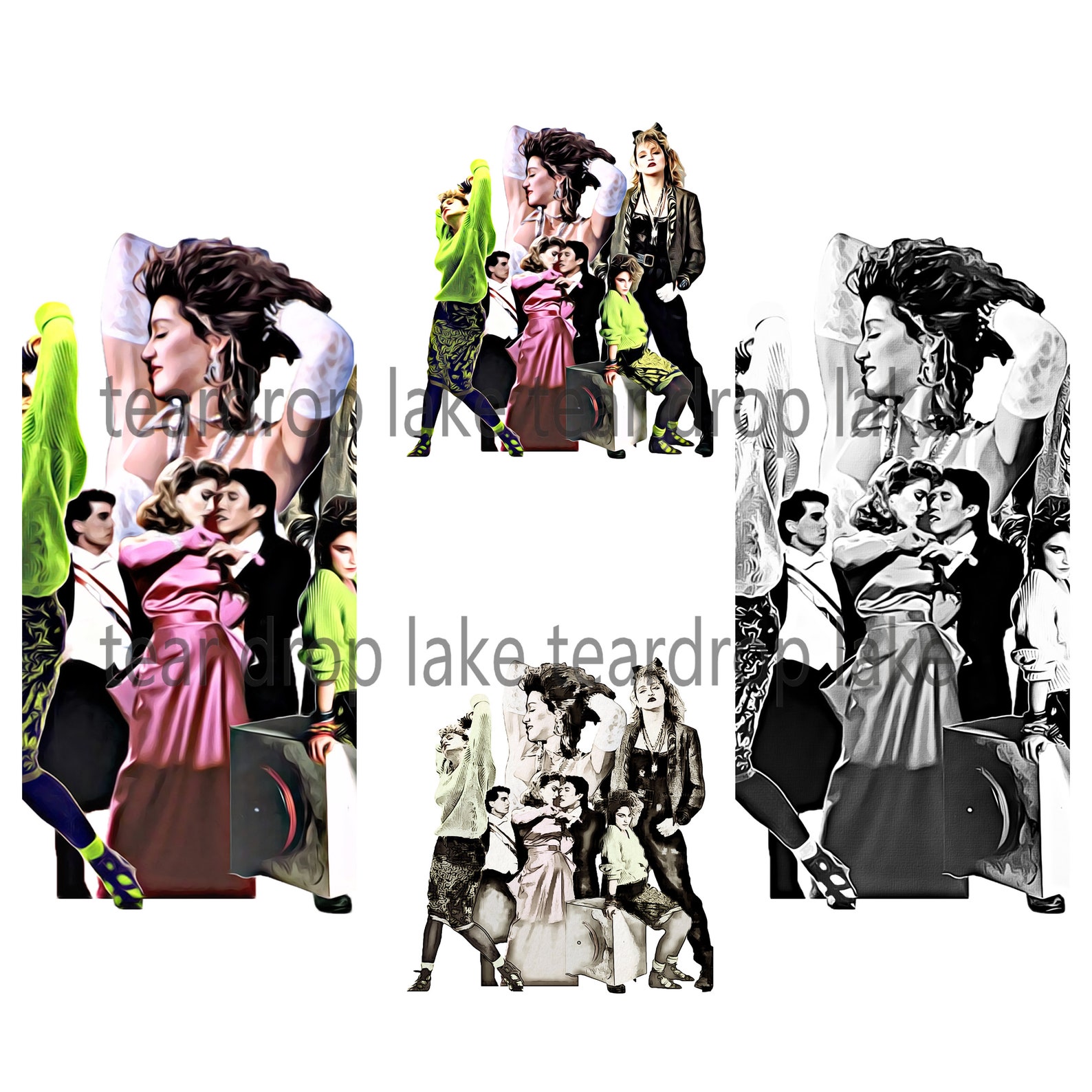 80s Madonna Collage Clip Art Picture PNG/SVG Instant Download | Etsy