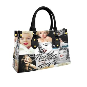 Marilyn Monroe "Collage" Vegan Leather Purse Shoulder bag Handbag with Rivets/Marilyn Monroe Handbags/Marilyn Monroe Purses