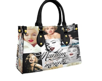 Marilyn Monroe "Collage" Vegan Leather Purse Shoulder bag Handbag with Rivets/Marilyn Monroe Handbags/Marilyn Monroe Purses