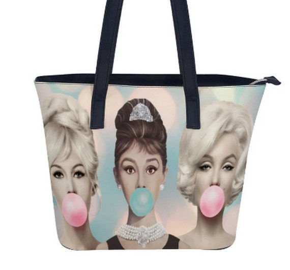 Marilyn Monroe Bubble Gum Purse/ Cruelty Free Handbag 