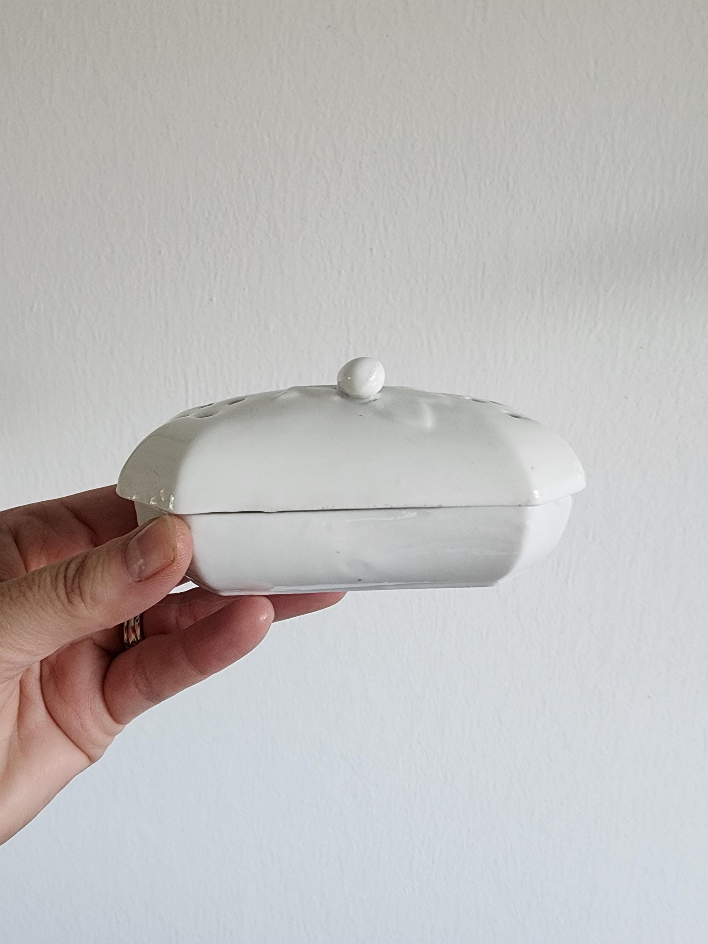 Antique Vintage Early 20th Century French White Porcelain