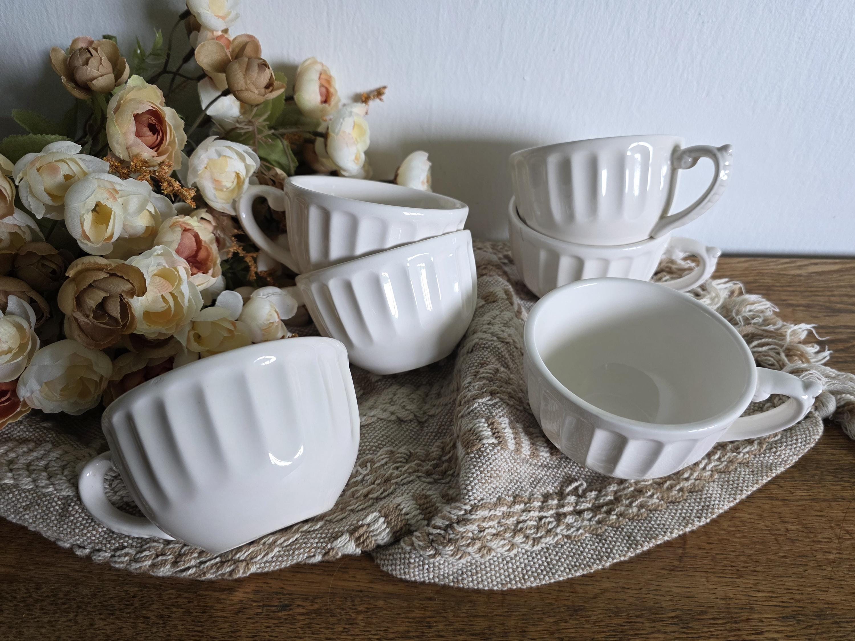 Vintage Country Cottage American Atelier Athena #5166 Ironstone off White  Tea Coffee Cup Mug Set of (6) - Etsy Israel