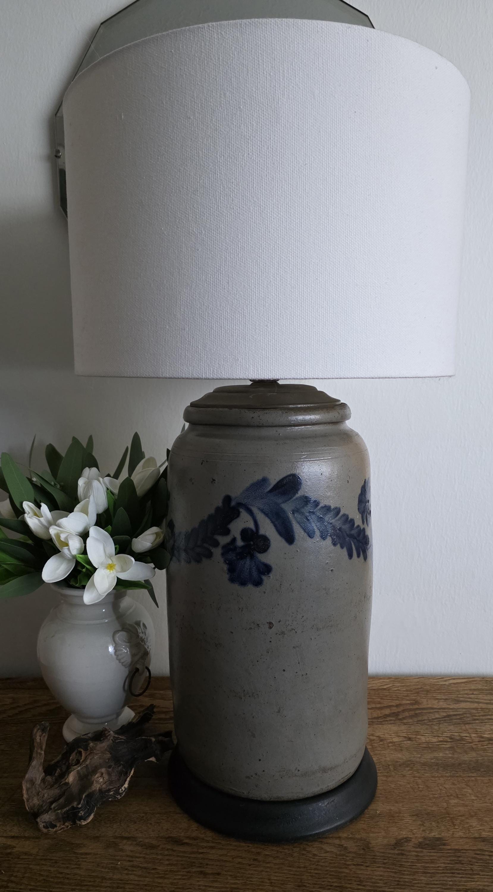 Antique Vintage Country Cottage Farmhouse Large Salt Glazed