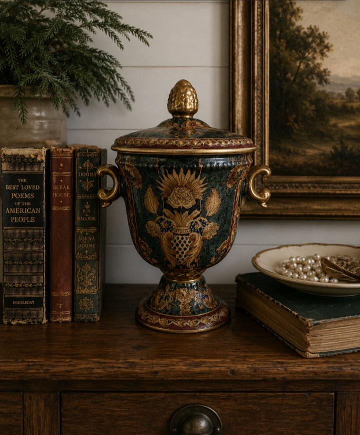 Gold Vase With Lid - Etsy
