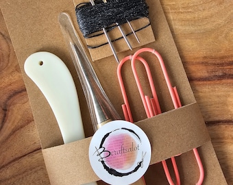 Just the Basics Bookbinding Kit for handmade books, art journals, handmade journals, handmade junk journals