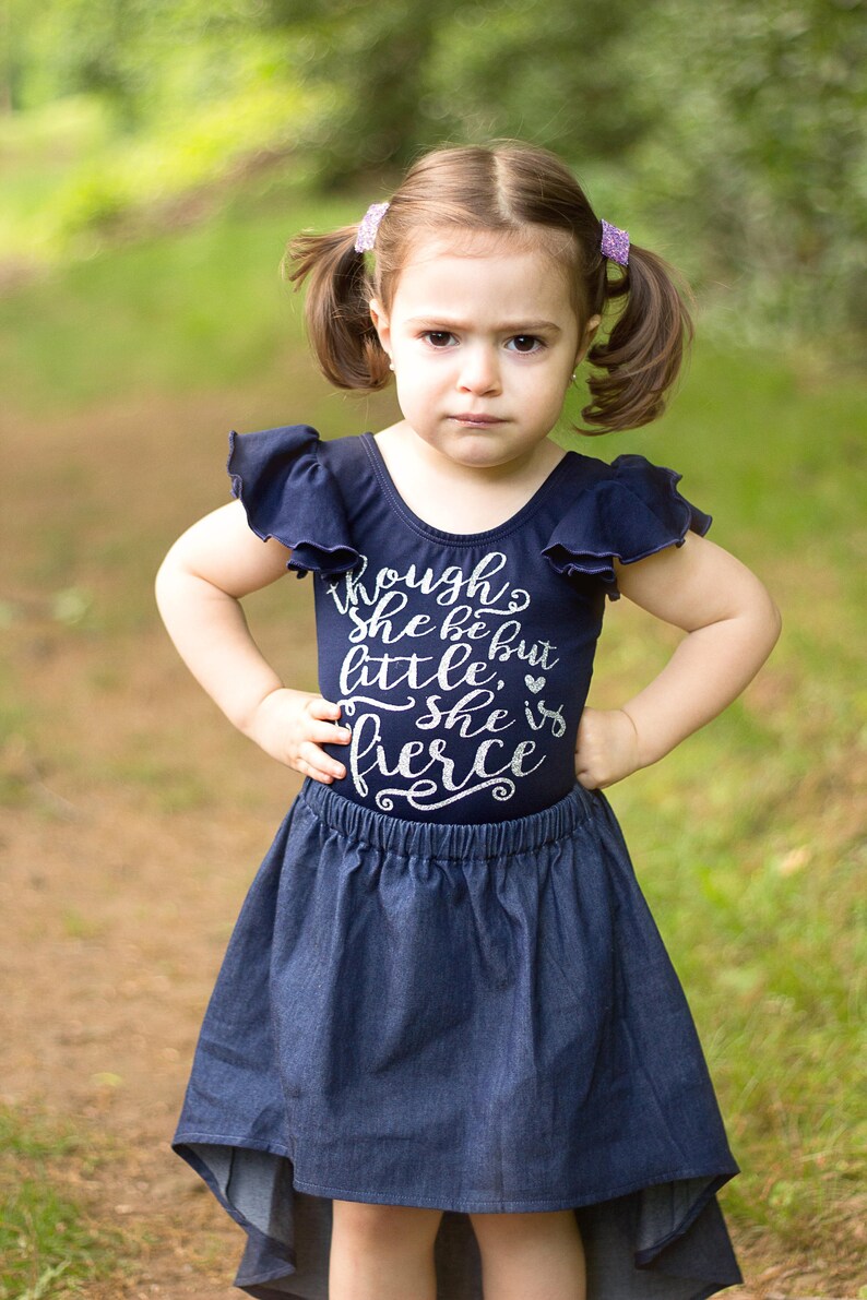 She Is Fierce Ruffled Boutique Outfit Toddler Infant Kids Winter Clothing
