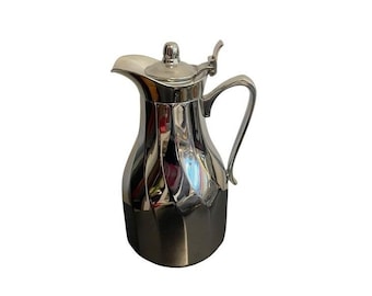 Alfi Juwel chromowany, fasetowany dzbanek termiczny 1,0 l, Niemcy Zachodnie, vintage