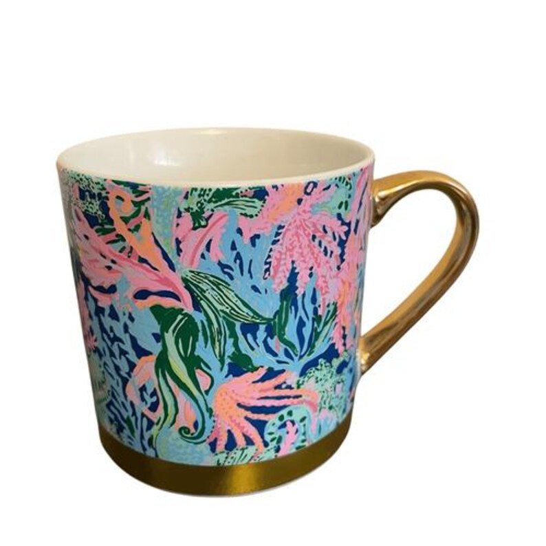 Lilly Pulitzer bringt Meerjungfrau zurück Becher 10 Unze blau, rosa, Gold Bild 4