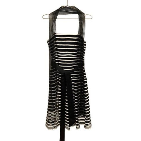 white christmas dresses Joseph Ribkoff Silky Knit and Georgette Shift Dress Style 251733 Black / 8 main image 1