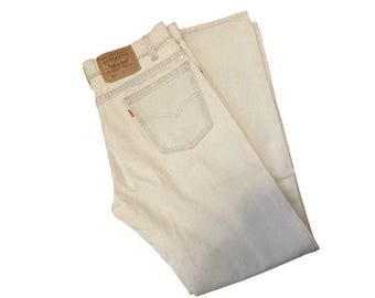 Vintage Levis 505 Orange Tab Jeans Mens 33x30 Light Wash Made in USA Straight