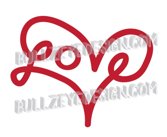 Love Heart Svg Vector Eps Heart Love Eps Heart Die Cut Etsy