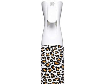 Dispensador de agua en aerosol sin aire Stylist, botellas de spray de niebla fina recargables, bueno para el cabello, plantas y mascotas, estampado de leopardo de 6 oz