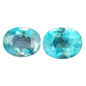 ¡Mundo muy raro de 0,58 quilates! Par a juego de piedras preciosas de grandidierita 100% naturales sin calentar de Madagascar