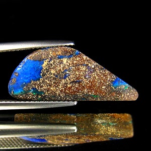 9.80Ct Gorgeous ! Superb Neon Blue Green Flashy Koroit Boulder Opal From Australia