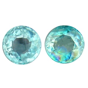 ¡Mundo muy raro de 0,48 quilates! Par a juego de piedras preciosas de grandidierita 100% naturales sin calentar de Madagascar