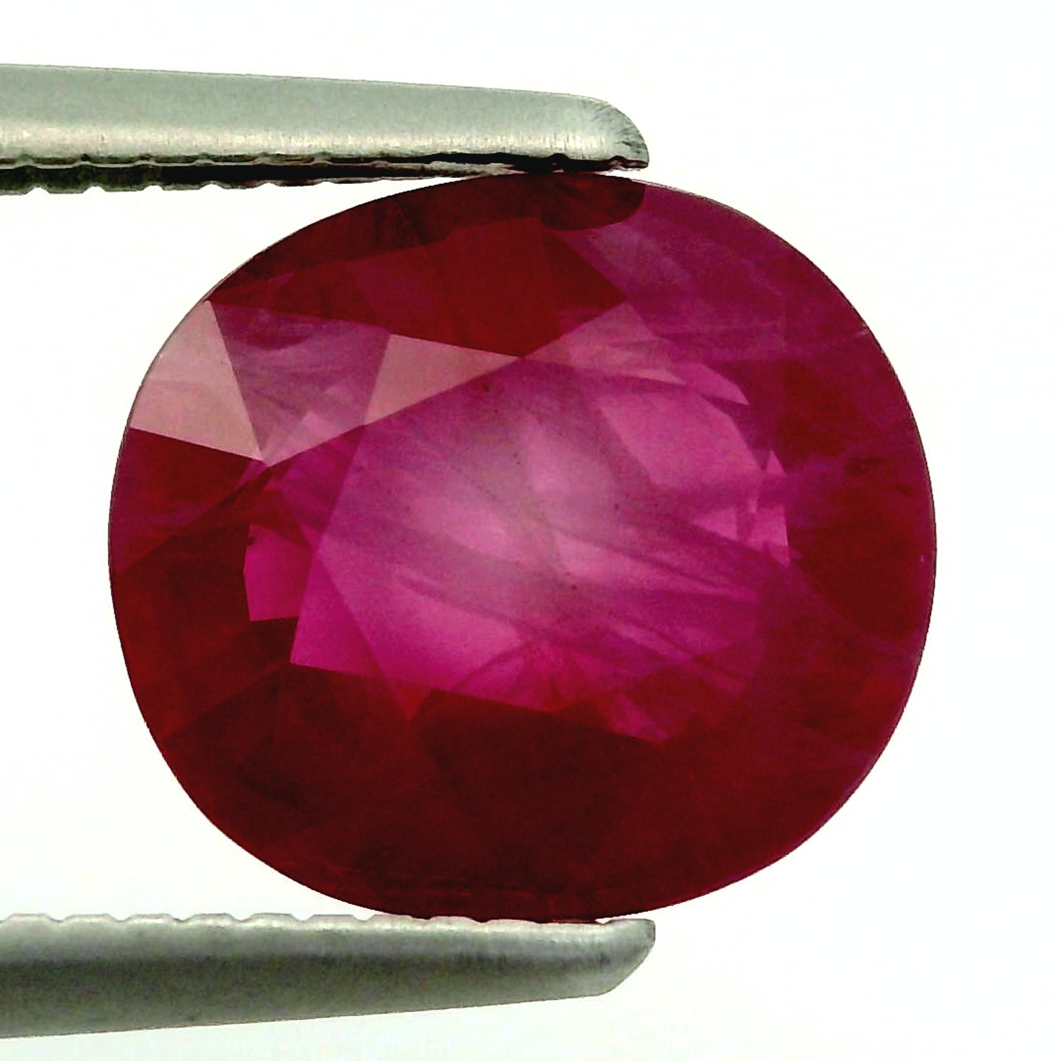 Rubis Traité Rouge Rose Du Mozambique - 6,75 Carats - Pierre Précieuse