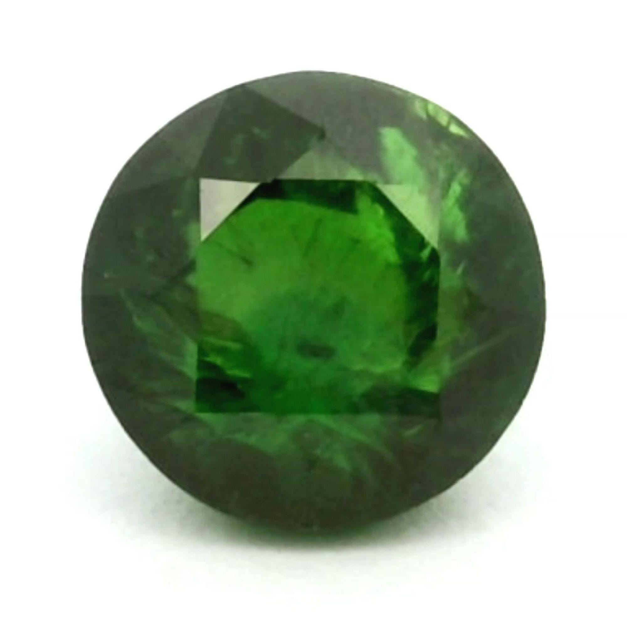 Grenat Démantoïde Russe Vert Naturel 0,45 Carats - Pierre Précieuse Non Chauffée, Ovale, Belle Couleur