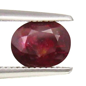 1,14 ct ouppvärmd 100 % naturlig röd rubin ädelsten från Tanzania