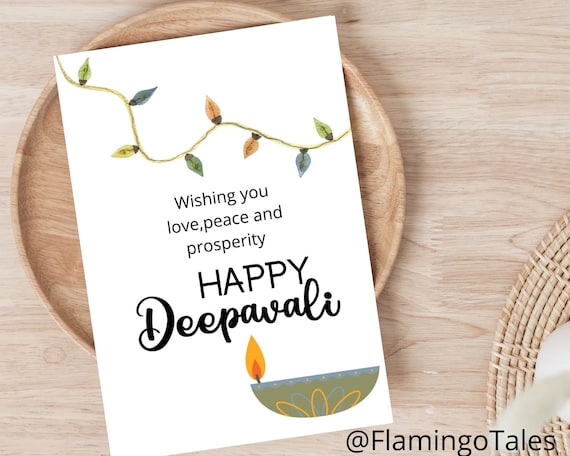 Happy Diwali Printable Cardssimpleinstant Downloaddigital - Etsy