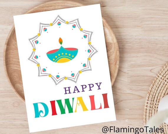 Happy Diwali Printable Cardssimpleinstant Downloaddigital - Etsy