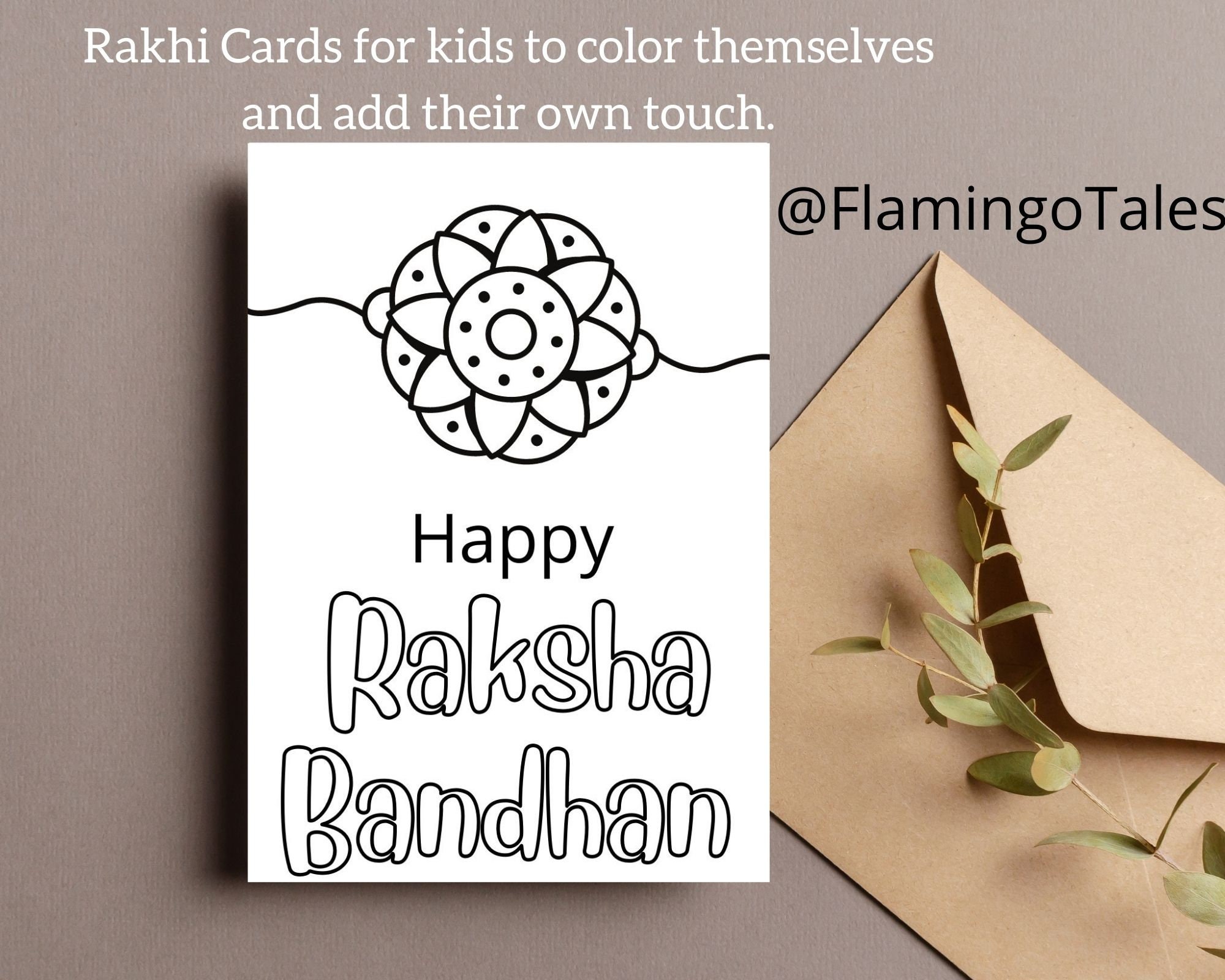 Printable Raki Card Raksha Bandhan Cards for Kids,color Yourself Rakhi Cards,rakhri Cards ...