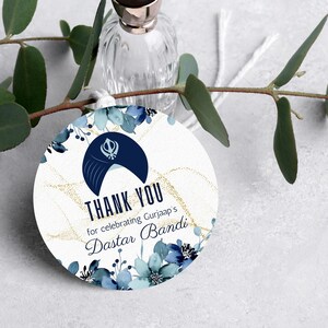 Dastar Bandi Stickers Printable, Turban Tying Ceremony Return Gift Tag ...