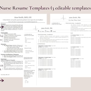 Clinical Resume Template | Word Resume Template | Editable Word Resume Template  | New Nurse Resume | Nurse Resume | Nurse Resume Template