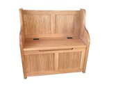 Solid Oak Monks Bench - Settle - Pew