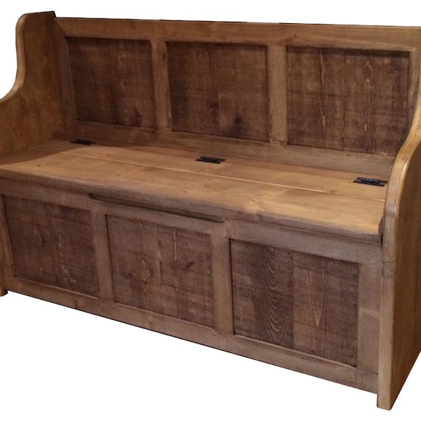 Monks Bench With Storage Etsy UK