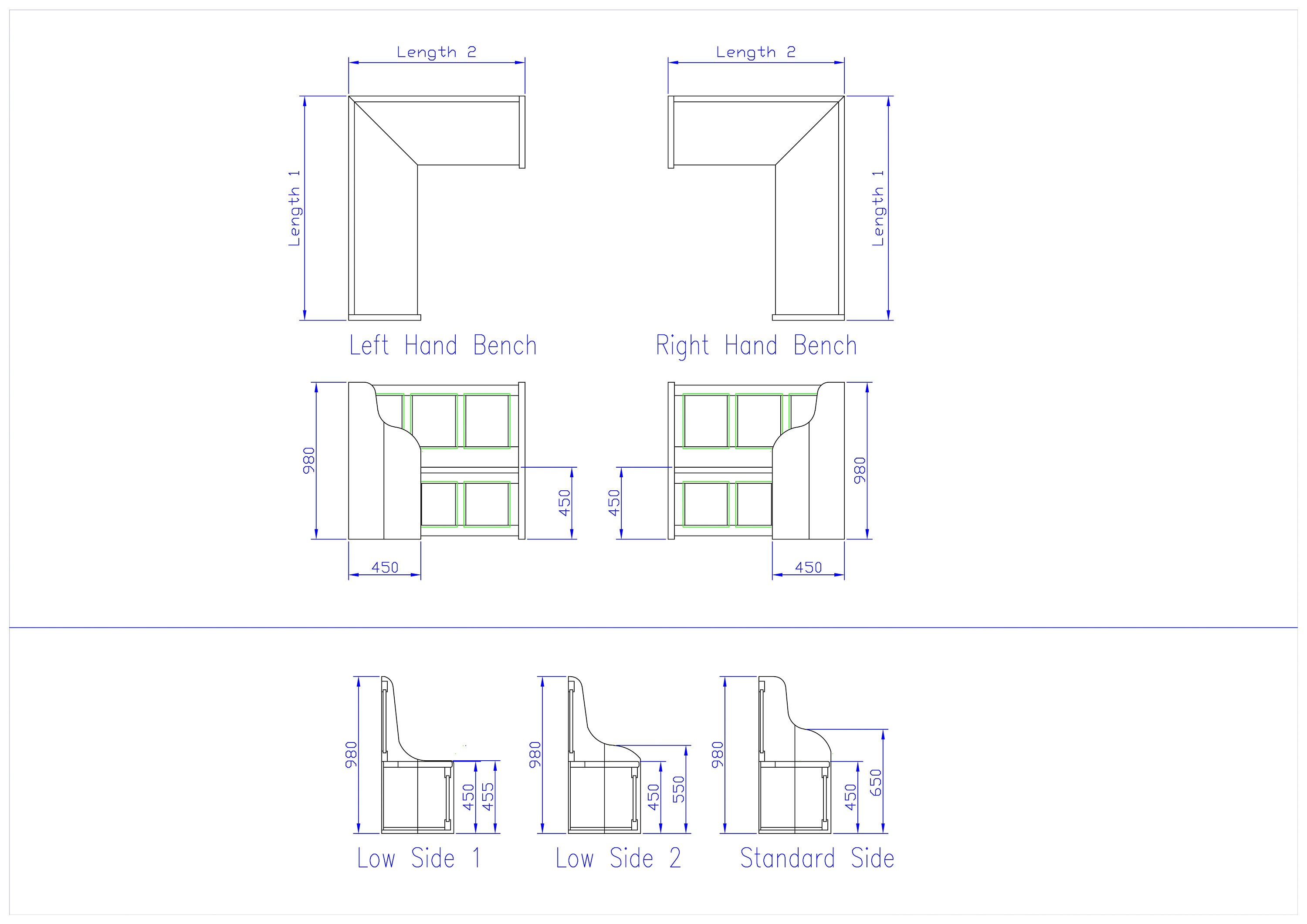 Solid Pine Corner Dining Bench in a Painted Finish Bespoke Etsy UK
