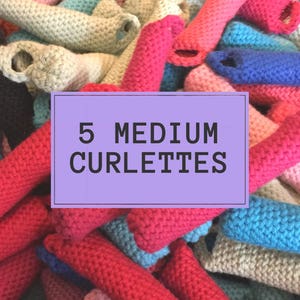 Curlettes: Medium set. PACK OF 5. The comfy way to get your vintage hair style overnight!