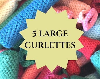 Curlettes : Grande taille. PACK DE 5. Idéal pour les cheveux plus longs et les boucles lâches !