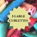 Curlettes: Large size. PACK OF 5. Great for longer hair and loose curls! 