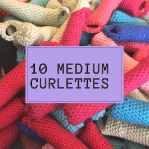 Curlettes: Medium set. PACK OF 10. The comfy way to get your vintage hair style overnight!