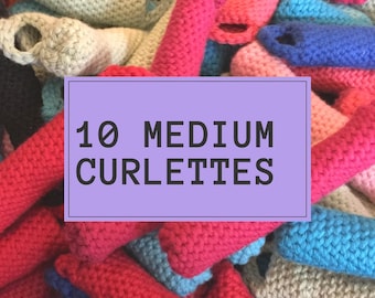 Curlettes: Medium set. PACK OF 10. The comfy way to get your vintage hair style overnight!