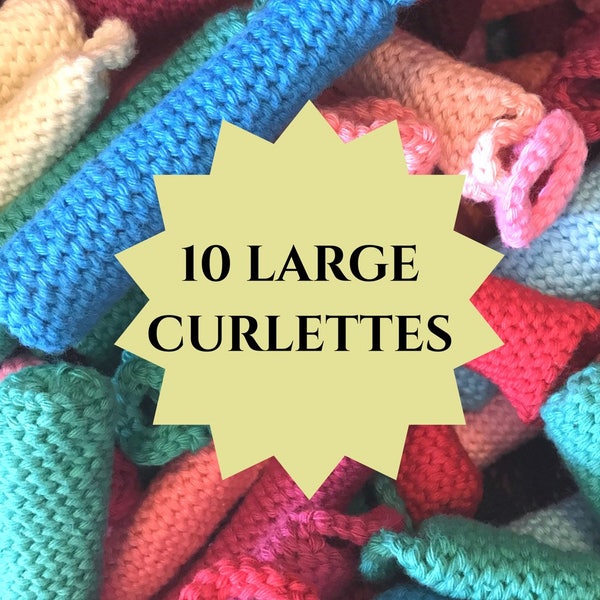 Curlettes: Large size. PACK OF 10. Great for longer hair and loose curls!