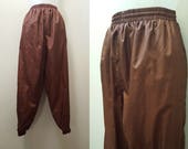 SALE Vintage Joggers 80s 90s Athleisure Pants with Zipper Ankles