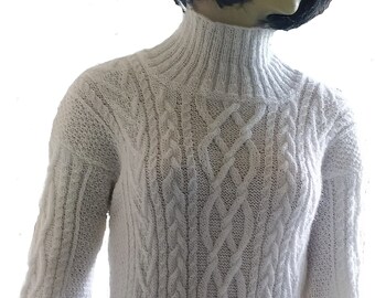 Thick White Sweater - Etsy