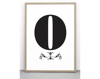 Number 9 print printable 0-9 Poster downloadable | Etsy