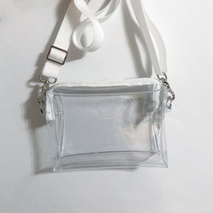 small clear shoulder bag