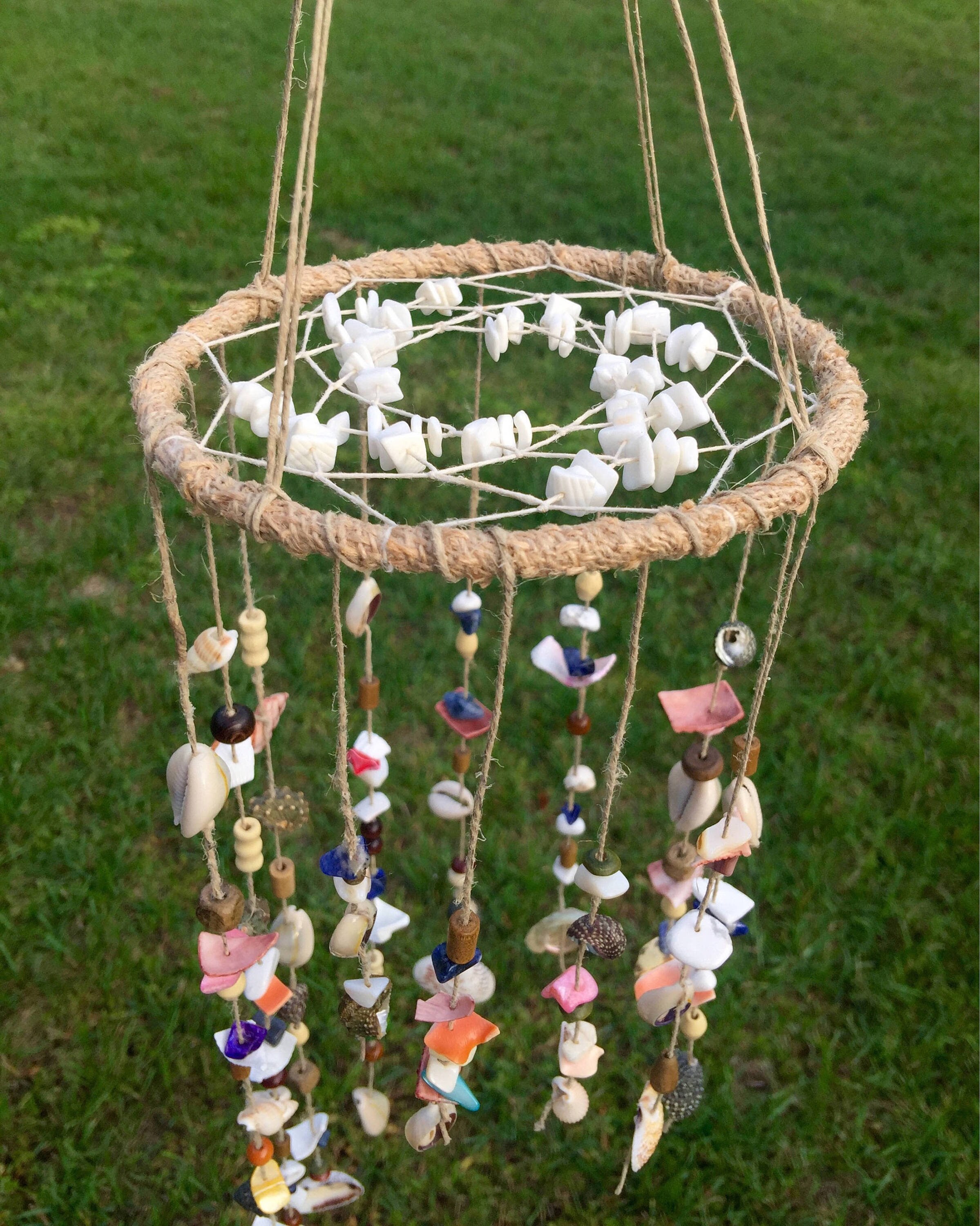 Natural Beach Decor Sea Shell Mobile. Long Spiral Mobile / Etsy