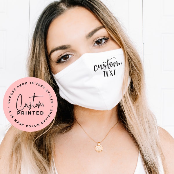 thumbnail interactive-video image 1 of Mato & Hash Custom Cotton Face Masks With Your Business Logo - Printed In USA 1 of 5