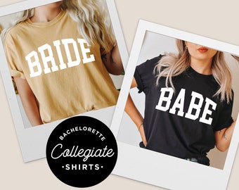 Bachelorette Shirts, Bride and Babe Shirts, Comfort Colors Shirts, City Shirt, Bridesmaid Shirts, Bridal Party Shirts, Brides Babe, 1-44ab