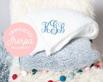 Couverture Monogramme Couverture Sherpa Couverture Jetable Etsy France