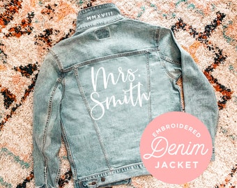 Bride denim jacket etsy Clearance