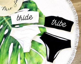 Bride Babes, Swimsuit, Bachelorette Party Swimsuits, Bridal Party Shirts, Bathing Suits, Bride to be, Custom Swimsuits, Two Piece 14-7a-c