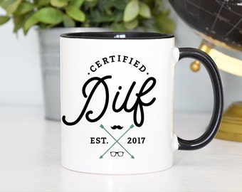 Pregnancy Announcement Mug, Certified DILF, Dad to Be, Dad Mug, New Parent Gift, DILF, New Dad Gift, Gift for Dad, Funny Dad Gift