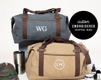 mens monogrammed weekender bag